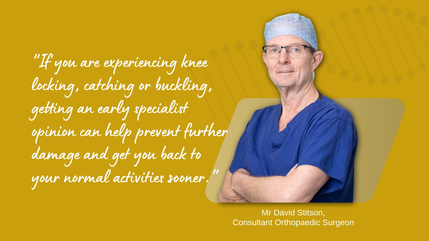 Is your Knee Locking, Catching, or Buckling? Here's What It Could Mean | David Stitson, Consultant Orthopaedic Surgeon in Plymouth.